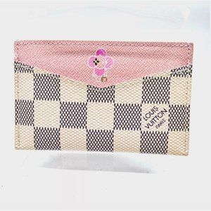 Louis Vuitton Vivienne Damier Azure Leather Card Holder
